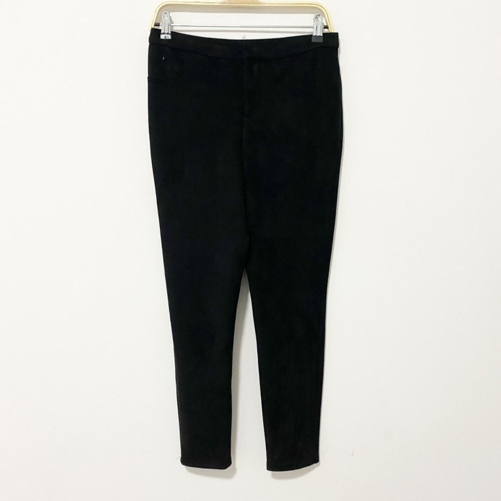 June & Hudson Black Suede Pants Size Small